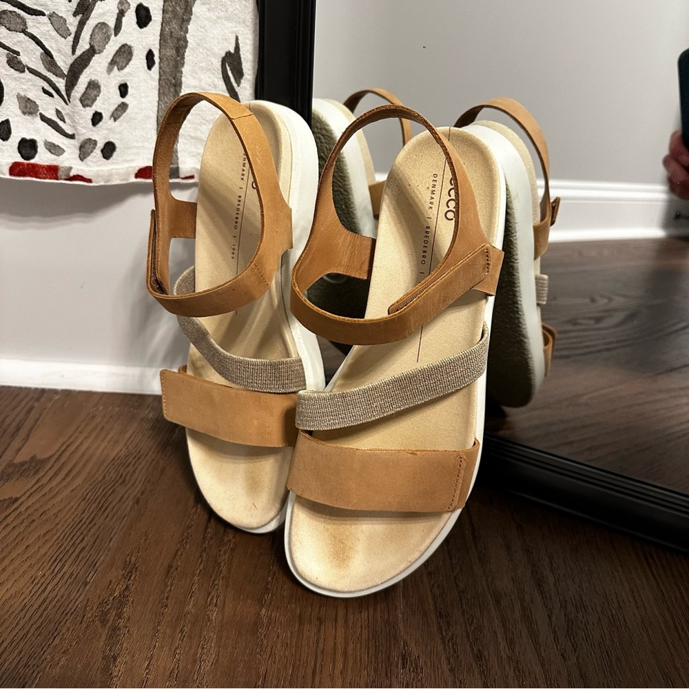 Women’s Ecco Flowt 2 Tan Sandals EU size 41 US size 11